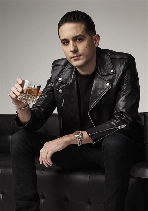 g eazy black leather jacket.